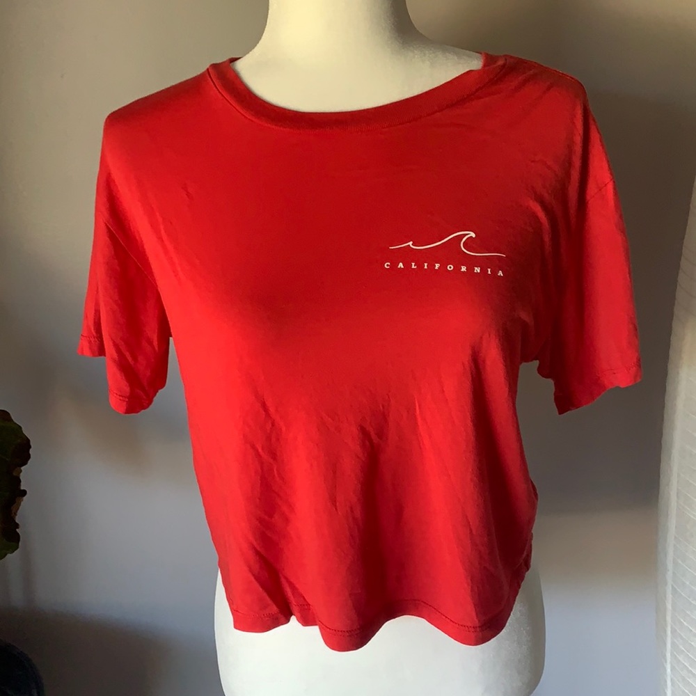Garage Women’s Red California Wave Crop Top